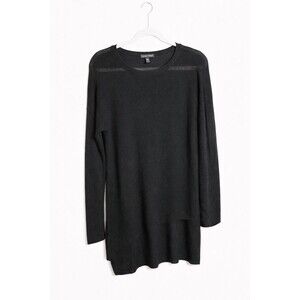 Eileen Fisher Alpaca Blend Hi Lo Sweater Tunic XS Black